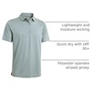 image:imageMens Golf Polo Shirts Short Sleeve Striped Performance Moisture Wicking Dry Fit Golf Shirts for MenYellow Stripe