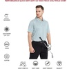 image:imageMens Golf Polo Shirts Short Sleeve Striped Performance Moisture Wicking Dry Fit Golf Shirts for MenYellow Stripe