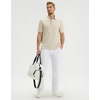 image:imageMens Golf Shirt Short and Long Sleeve Moisture Wicking Dry Fit Performance Solid Casual Pique Golf Polo Shirts for MenBeige