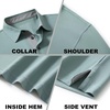 image:imageMens Golf Shirt Short and Long Sleeve Moisture Wicking Dry Fit Performance Solid Casual Pique Golf Polo Shirts for MenBeryl Greenlong