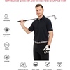 image:imageMens Golf Shirt Short and Long Sleeve Moisture Wicking Dry Fit Performance Solid Casual Pique Golf Polo Shirts for MenBlack