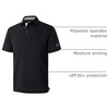 image:imageMens Golf Shirt Short and Long Sleeve Moisture Wicking Dry Fit Performance Solid Casual Pique Golf Polo Shirts for MenBlack