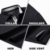 image:imageMens Golf Shirt Short and Long Sleeve Moisture Wicking Dry Fit Performance Solid Casual Pique Golf Polo Shirts for MenBlacklong