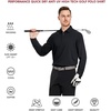 image:imageMens Golf Shirt Short and Long Sleeve Moisture Wicking Dry Fit Performance Solid Casual Pique Golf Polo Shirts for MenBlacklong