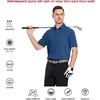 image:imageMens Golf Shirt Short and Long Sleeve Moisture Wicking Dry Fit Performance Solid Casual Pique Golf Polo Shirts for MenBlue