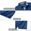 image:imageMens Golf Shirt Short and Long Sleeve Moisture Wicking Dry Fit Performance Solid Casual Pique Golf Polo Shirts for MenBlue