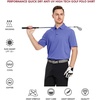 image:imageMens Golf Shirt Short and Long Sleeve Moisture Wicking Dry Fit Performance Solid Casual Pique Golf Polo Shirts for MenBluish Violet