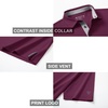 image:imageMens Golf Shirt Short and Long Sleeve Moisture Wicking Dry Fit Performance Solid Casual Pique Golf Polo Shirts for MenBordeaux Red