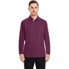 image:imageMens Golf Shirt Short and Long Sleeve Moisture Wicking Dry Fit Performance Solid Casual Pique Golf Polo Shirts for MenBordeaux Redlong