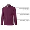 image:imageMens Golf Shirt Short and Long Sleeve Moisture Wicking Dry Fit Performance Solid Casual Pique Golf Polo Shirts for MenBordeaux Redlong