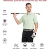 image:imageMens Golf Shirt Short and Long Sleeve Moisture Wicking Dry Fit Performance Solid Casual Pique Golf Polo Shirts for MenCanary Green