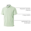 image:imageMens Golf Shirt Short and Long Sleeve Moisture Wicking Dry Fit Performance Solid Casual Pique Golf Polo Shirts for MenCanary Green