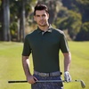 image:imageMens Golf Shirt Short and Long Sleeve Moisture Wicking Dry Fit Performance Solid Casual Pique Golf Polo Shirts for MenCobalt