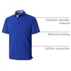 image:imageMens Golf Shirt Short and Long Sleeve Moisture Wicking Dry Fit Performance Solid Casual Pique Golf Polo Shirts for MenCobalt