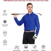image:imageMens Golf Shirt Short and Long Sleeve Moisture Wicking Dry Fit Performance Solid Casual Pique Golf Polo Shirts for MenCobaltlong