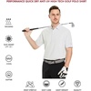 image:imageMens Golf Shirt Short and Long Sleeve Moisture Wicking Dry Fit Performance Solid Casual Pique Golf Polo Shirts for MenCream