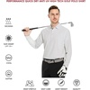 image:imageMens Golf Shirt Short and Long Sleeve Moisture Wicking Dry Fit Performance Solid Casual Pique Golf Polo Shirts for MenCreamlong