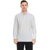image:imageMens Golf Shirt Short and Long Sleeve Moisture Wicking Dry Fit Performance Solid Casual Pique Golf Polo Shirts for MenCreamlong