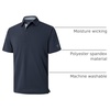 image:imageMens Golf Shirt Short and Long Sleeve Moisture Wicking Dry Fit Performance Solid Casual Pique Golf Polo Shirts for MenDark Grey