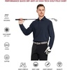 image:imageMens Golf Shirt Short and Long Sleeve Moisture Wicking Dry Fit Performance Solid Casual Pique Golf Polo Shirts for MenDark Greylong