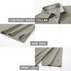image:imageMens Golf Shirt Short and Long Sleeve Moisture Wicking Dry Fit Performance Solid Casual Pique Golf Polo Shirts for MenDark Khaki