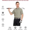 image:imageMens Golf Shirt Short and Long Sleeve Moisture Wicking Dry Fit Performance Solid Casual Pique Golf Polo Shirts for MenDark Khaki