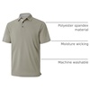 image:imageMens Golf Shirt Short and Long Sleeve Moisture Wicking Dry Fit Performance Solid Casual Pique Golf Polo Shirts for MenDark Khaki