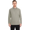image:imageMens Golf Shirt Short and Long Sleeve Moisture Wicking Dry Fit Performance Solid Casual Pique Golf Polo Shirts for MenDark Khakilong