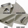 image:imageMens Golf Shirt Short and Long Sleeve Moisture Wicking Dry Fit Performance Solid Casual Pique Golf Polo Shirts for MenDark Khakilong