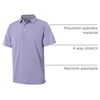 image:imageMens Golf Shirt Short and Long Sleeve Moisture Wicking Dry Fit Performance Solid Casual Pique Golf Polo Shirts for MenLavender