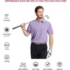 image:imageMens Golf Shirt Short and Long Sleeve Moisture Wicking Dry Fit Performance Solid Casual Pique Golf Polo Shirts for MenLavender