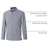 image:imageMens Golf Shirt Short and Long Sleeve Moisture Wicking Dry Fit Performance Solid Casual Pique Golf Polo Shirts for MenLight Greylong