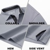 image:imageMens Golf Shirt Short and Long Sleeve Moisture Wicking Dry Fit Performance Solid Casual Pique Golf Polo Shirts for MenLight Greylong