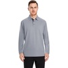 image:imageMens Golf Shirt Short and Long Sleeve Moisture Wicking Dry Fit Performance Solid Casual Pique Golf Polo Shirts for MenLight Greylong