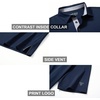 image:imageMens Golf Shirt Short and Long Sleeve Moisture Wicking Dry Fit Performance Solid Casual Pique Golf Polo Shirts for MenNavy