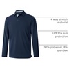 image:imageMens Golf Shirt Short and Long Sleeve Moisture Wicking Dry Fit Performance Solid Casual Pique Golf Polo Shirts for MenNavylong