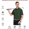 image:imageMens Golf Shirt Short and Long Sleeve Moisture Wicking Dry Fit Performance Solid Casual Pique Golf Polo Shirts for MenOlive Green
