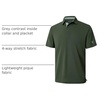 image:imageMens Golf Shirt Short and Long Sleeve Moisture Wicking Dry Fit Performance Solid Casual Pique Golf Polo Shirts for MenOlive Green