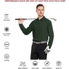 image:imageMens Golf Shirt Short and Long Sleeve Moisture Wicking Dry Fit Performance Solid Casual Pique Golf Polo Shirts for MenOlive Greenlong