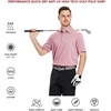 image:imageMens Golf Shirt Short and Long Sleeve Moisture Wicking Dry Fit Performance Solid Casual Pique Golf Polo Shirts for MenPale Pink