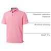 image:imageMens Golf Shirt Short and Long Sleeve Moisture Wicking Dry Fit Performance Solid Casual Pique Golf Polo Shirts for MenPink