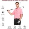 image:imageMens Golf Shirt Short and Long Sleeve Moisture Wicking Dry Fit Performance Solid Casual Pique Golf Polo Shirts for MenPink