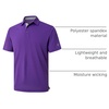image:imageMens Golf Shirt Short and Long Sleeve Moisture Wicking Dry Fit Performance Solid Casual Pique Golf Polo Shirts for MenPurple