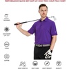 image:imageMens Golf Shirt Short and Long Sleeve Moisture Wicking Dry Fit Performance Solid Casual Pique Golf Polo Shirts for MenPurple