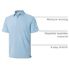 image:imageMens Golf Shirt Short and Long Sleeve Moisture Wicking Dry Fit Performance Solid Casual Pique Golf Polo Shirts for MenSky Blue