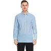 image:imageMens Golf Shirt Short and Long Sleeve Moisture Wicking Dry Fit Performance Solid Casual Pique Golf Polo Shirts for MenSky Bluelong