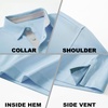 image:imageMens Golf Shirt Short and Long Sleeve Moisture Wicking Dry Fit Performance Solid Casual Pique Golf Polo Shirts for MenSky Bluelong