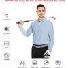 image:imageMens Golf Shirt Short and Long Sleeve Moisture Wicking Dry Fit Performance Solid Casual Pique Golf Polo Shirts for MenSky Bluelong