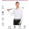 image:imageMens Golf Shirt Short and Long Sleeve Moisture Wicking Dry Fit Performance Solid Casual Pique Golf Polo Shirts for MenWhitelong