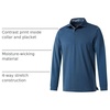 image:imageMens Polo Shirts Short and Long Sleeve Casual Solid Stylish Dry Fit Performance Designed Collared Golf Polo Shirts for MenBluelong